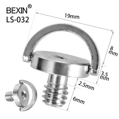 China Factory Wholesale Flat Head 1/4 Inch Camera Mount D Ring Camera Mounting Screw Hidden Screws For Dslr Camera Monopod Ball Head for sale