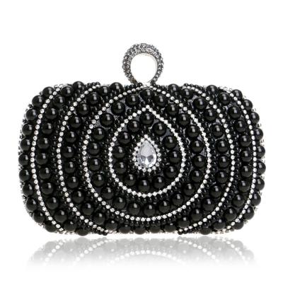 China PORTABLE hot sale women pearl clutch bag exquisite fashion banquet clutch Diamond Dress Dinner Bag smart for sale