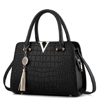 China PORTABLE Hot Sale Lady Bag Fashionable Large Capacity Crocodile Pattern Casual Shoulder Diagonal Handbag for sale