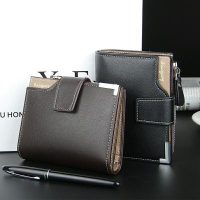 China Men's Casual PU Zero Wallet Anti Theft Zipper Buckle Coin Purse Multifunction Vertical Short Leather Anti-theft ID Bag for Men's Purse for sale