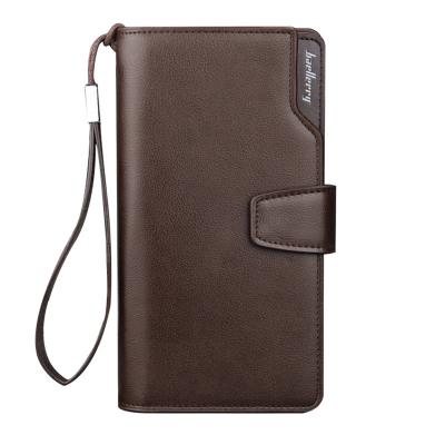 China Fashion Multi Functional Leather Anti-theft Buckle Vertical Business Zipper Anti Theft Long Wallet Zero Wallet For Men Pinch for sale