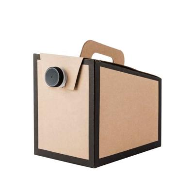 China Recycled disposable coffee carton dispenser bag 1l 2l 3l 5l 10l materials custom drink dispenser in box with plastic bag and taps for sale