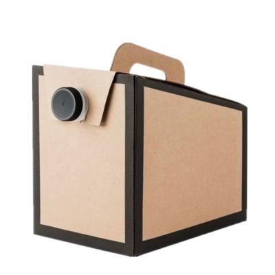 China Cheap Eco-friendly Recycled Materials China Supplier Manufacture Kraft Paper Disposable Bag In Box 3l Bib Coffee Canister Dispenser for sale