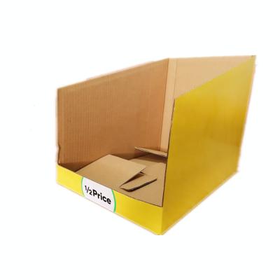 China Recycled Materials Counters Table Countertop Shelf Display Pop Cardboard Worktop Ready Display Boxes For Energy Bar Chocolate Bar for sale