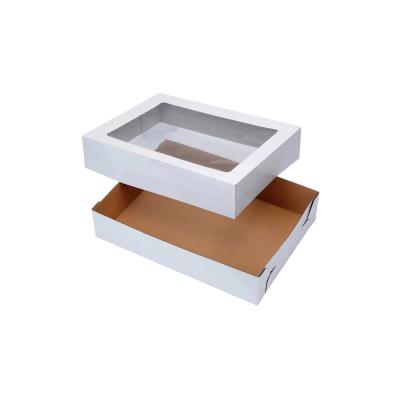 China Recycled Custom Materials Customer's Own Handle Brand Full Color Printing Cake Packaging Box Corrugated Cardboard Packing Box Own for sale