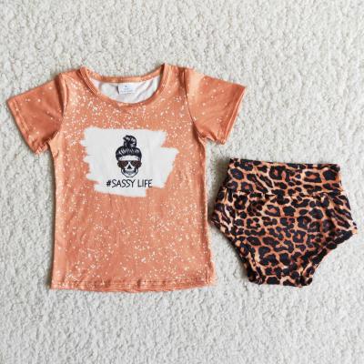 China 2021 hot sale life printing shirt match bummies kid boutique clothes breathable sassy outfits for sale