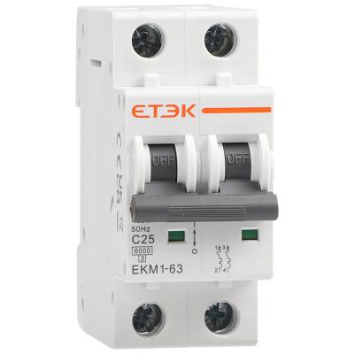 China Plastic Low Voltage MCB EKM1-63 Miniature Circuit Breaker 63A Mini Circuit Breaker for sale