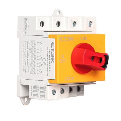 China 80A ETEK Electrical Insulator Connector EKD6-DB32 4P Isolation Switch PV DC Type 32a for sale