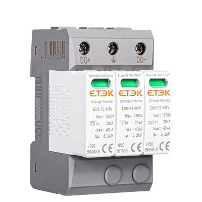 China CE ETEK Recommend EKU5-T1 SPD Protector 40ka 1500V DC SPD for sale