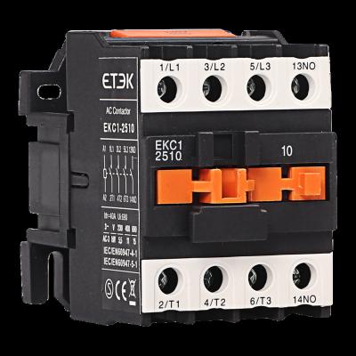 China Frequent start and check of high quality AC contactor EKC1-2510 50Hz low voltage 25A AC contactor ETEK 220v AC contactor. for sale