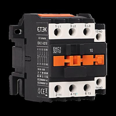 China AC Contactor Mini Ac Contactor ETEK Contactor Factory Supplier 220v 380V EKC13210 32A Low Voltage Magnetic Contactor Frequent Startup and Control for sale