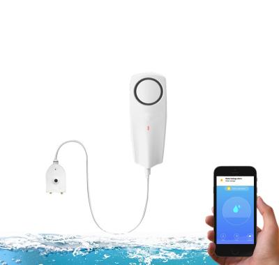 China Waterproof / Tuya Smart APP Alexa Push Alarm Alerts WIFI Water Leak Detector Waterproof Smart Mobile Alarm Detector for sale