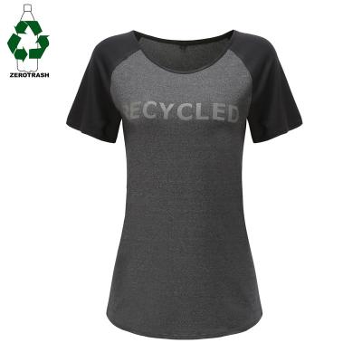 China QUICK DRY Women's Environmentally Friendly Short Sleeve T-shirts Using Rpet Material For T-shirts Recycles Sport Shirt for sale