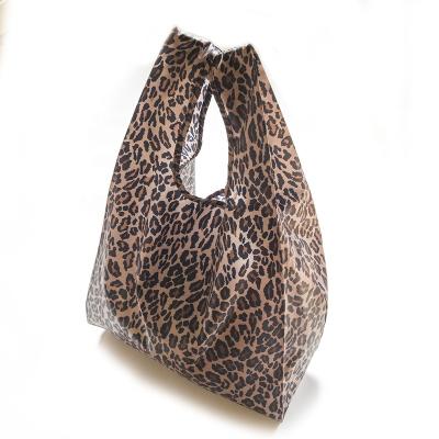 China Customized Recycled Waterproof Reusable Reusable Shopping Bag Rpet Handled Print Grocery Bag Customer Vest Bag for sale