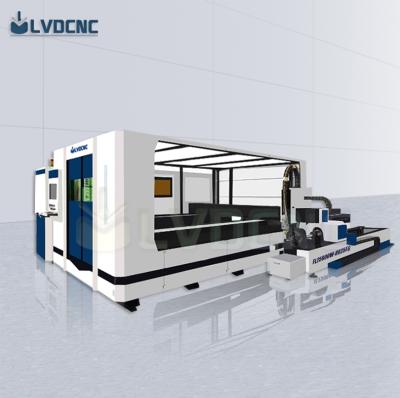 China Laser CUTTING 25000w Enclosed Fiber Laser Cutting Machine For Tubesheet 8025 Standard for sale