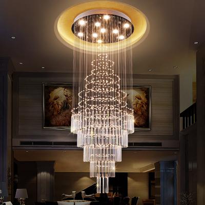 China EUROPEAN Nordic Hotel Duplex Villa Large Luxury Led Wedding Ceiling Crystal Chandeliers for sale