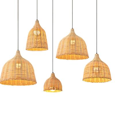 China High Quality Handmade Creative Amazon Rattan Non-toxic Hot Selling Bamboo Lampshade Rattan Chandelier for sale