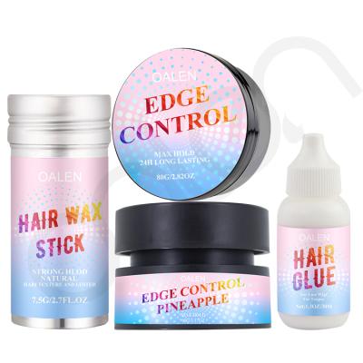 China Hot Sale Private Label Hair Wax Stick Edge Control Hair Wax Stick and Lace Glue Non-Specific Custom Hair Kit for sale