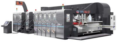 China Grey Fully Servo Inline Folder Gluer With Automatic Water Based Ink UV Drying System for sale