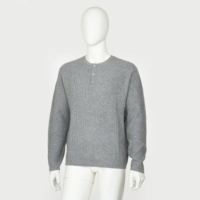 China High Quality 100% Cashmere Anti-Wrinkle Round Neck Men Knit Pullover Sweater for sale