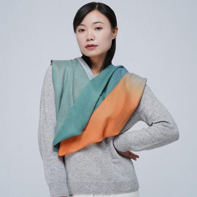 China Colorful pashmina 100% cashmere factory wholesale OEM high fashion square pashmina shawls and scarves for sale