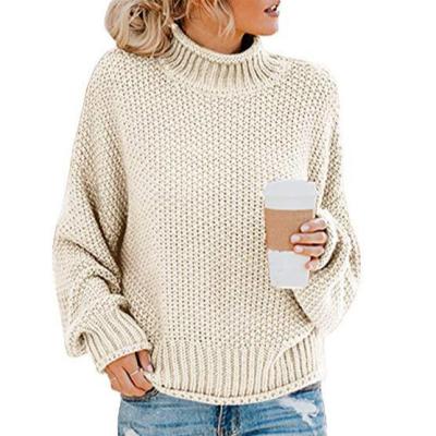 China Anti-wrinkle women's fashionable plain sweater custom made crew neck knitted women's sweaters plus size sweaters for sale