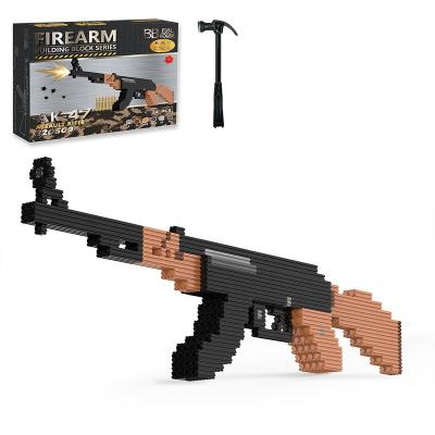 China DIY Pretend HOUSE 1947 Endless BB FUN Toy Gun Building Block Set Kids Assault Rifle Fun DIY Lego Automatic Kalashnikov AK-47 Game PCS 1631 C20509 for sale