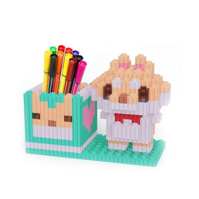 China BB 3D Shiba Inu FUN HOUSE Anime Eco-friendly Material Creative Pencil, Pen and Marker Holder Building Block Toy Set Pixel Art Puzzle Bricks B20203 for sale