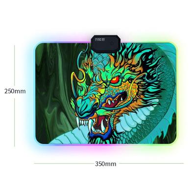 China Anti-Slip Rubber Base Custom Design Light-chasing RGB Gaming Mouse Pad Wraparound Led, Anti-Slip, Waterproof And Oil Drainage 350mm*250mm FIRELLL for sale