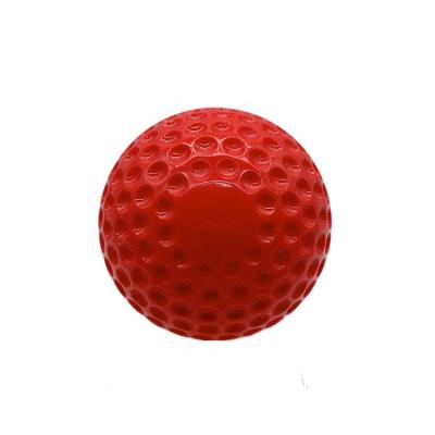 China 9 Inch PU Factory Direct Red Bright Surface Dimple Baseball Extra Hard Rebound Low Used For Cricket for sale