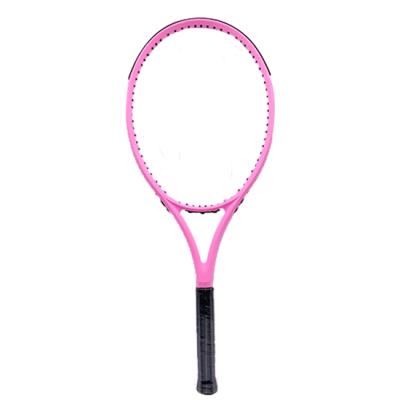 China Custom high quality light pink professional middle-full carbon fiber tennis racket for women for sale