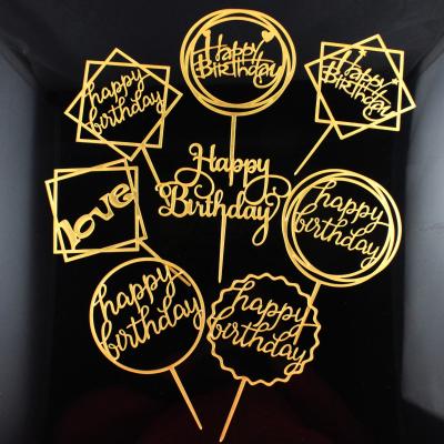 China Festival Custom Acrylic Laser Cut Plastic Birthday Party Cake Topper for sale