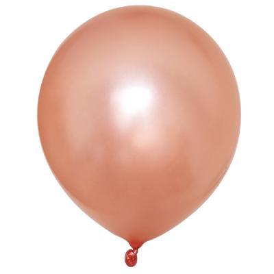 China Promotional 12 inch Latex Toy Bachelorette Party Decoration Round Shape Helium Rose Gold Metallic Balloons for Wedding Birthday Decor for sale