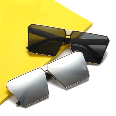 China Fashion sunglasses prepare goods oversized square sunglasses for women and fashionable men's metal cool sunglasses for sale