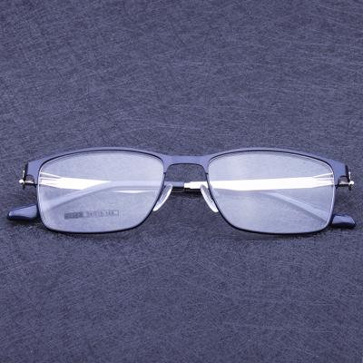 China Ready Goods Wholesale Non Prescription Modern Men's Eyewear Metal Frame Glass Stainless Steel Lightweight Glasses for sale