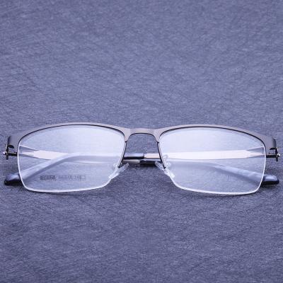 China New Modern Metal Men Frames On Perscriptive Clear Glass Men Stainless Steel Metal Glasses for sale