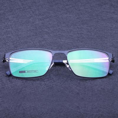 China New modern men's glasses prepare goods metal frame glass stainless steel glass light customer logo for sale