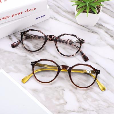 China New Round Thin Plastic Women's Reading Glasses Shape Adjustable Glasses Reading Whole Sales for sale