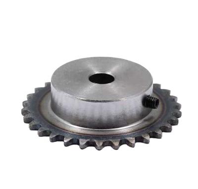 China Transmission Machine ANSI/DIN/ISO Standard Finished Simplex High Frequency Bored Quenching Steel Roller Industrial Chain Sprocket With Keyway for sale