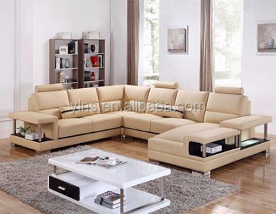 China With Bookcase Foshan Manufacturer Cheap Price Genuine Leather Convertible Lounge Big Size for sale