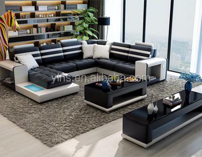 China European Style PU 7 Seater Extended Leather Lounge Sleeping To Relax Sofa Bed for sale