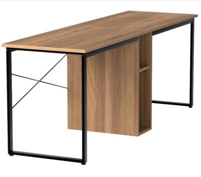 China (Size) 78 Inch Glossy Finish Black Oak Rectangular Shape Workstation Adjustable For Home Office Office With Adjustable Legs for sale