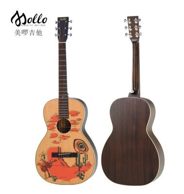 China Pop Folk Guitar Shape D Body Inlay Customized Single Ultra-high Full Configuration Folk Guitar for sale