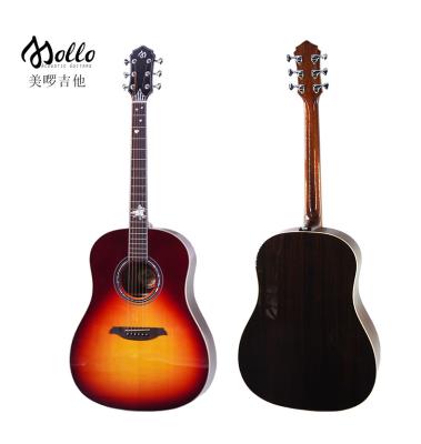 China Solid Wood Fingerboard Shell Acoustic Italy Guitar Classical Folk Folk Guitar Sound Rosewood Guitar for sale