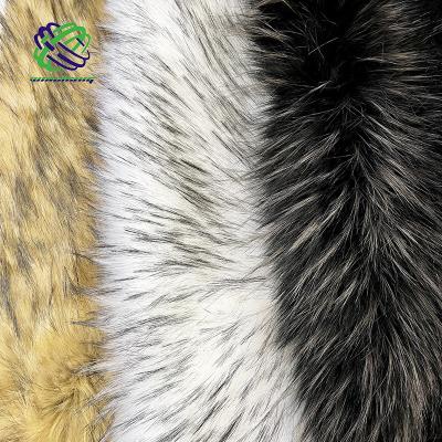 China Auto Upholstery Long Pile Faux Fur Fabric Faux Raccoon Fur For Shoes/Fur Collar for sale