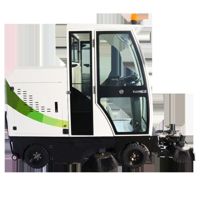 China Hotels Cased Ride On Automatic Industrial Street Cleaning Sweeping Machine Road Floor Sweeper for sale