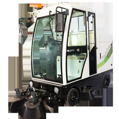 China Hotels Industrial Electric Floor Sweeper All Closed Type Road Sweeper Street Cabin Floor Sweeper Drive Cleaning Machine for sale