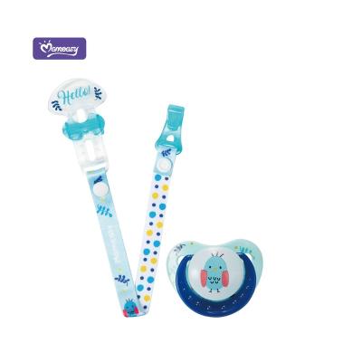 China Momeasy BPA Free Baby Silicone Pacifier And Pacifier Holder Set MOQ BPA Free One Carton Factory Supply Manufacturer China Directly for sale