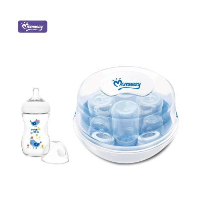 China Momeasy BPA Free Baby Products Microwave Sterilizer Baby Bottle Sterilizer for sale