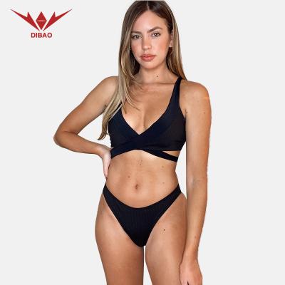 China Swimwear 2021 New Design Chain Link Girls Colorful Simple Swimwear Women QUICK DRY Triangle Bikini Set for sale